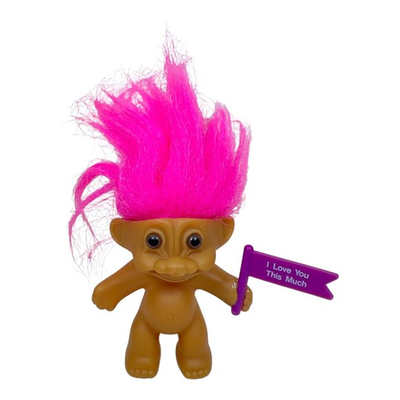 Lot of 7 Vintage Russ Troll Doll 1991 of Various Eras & Sizes - Picture 6 of 8